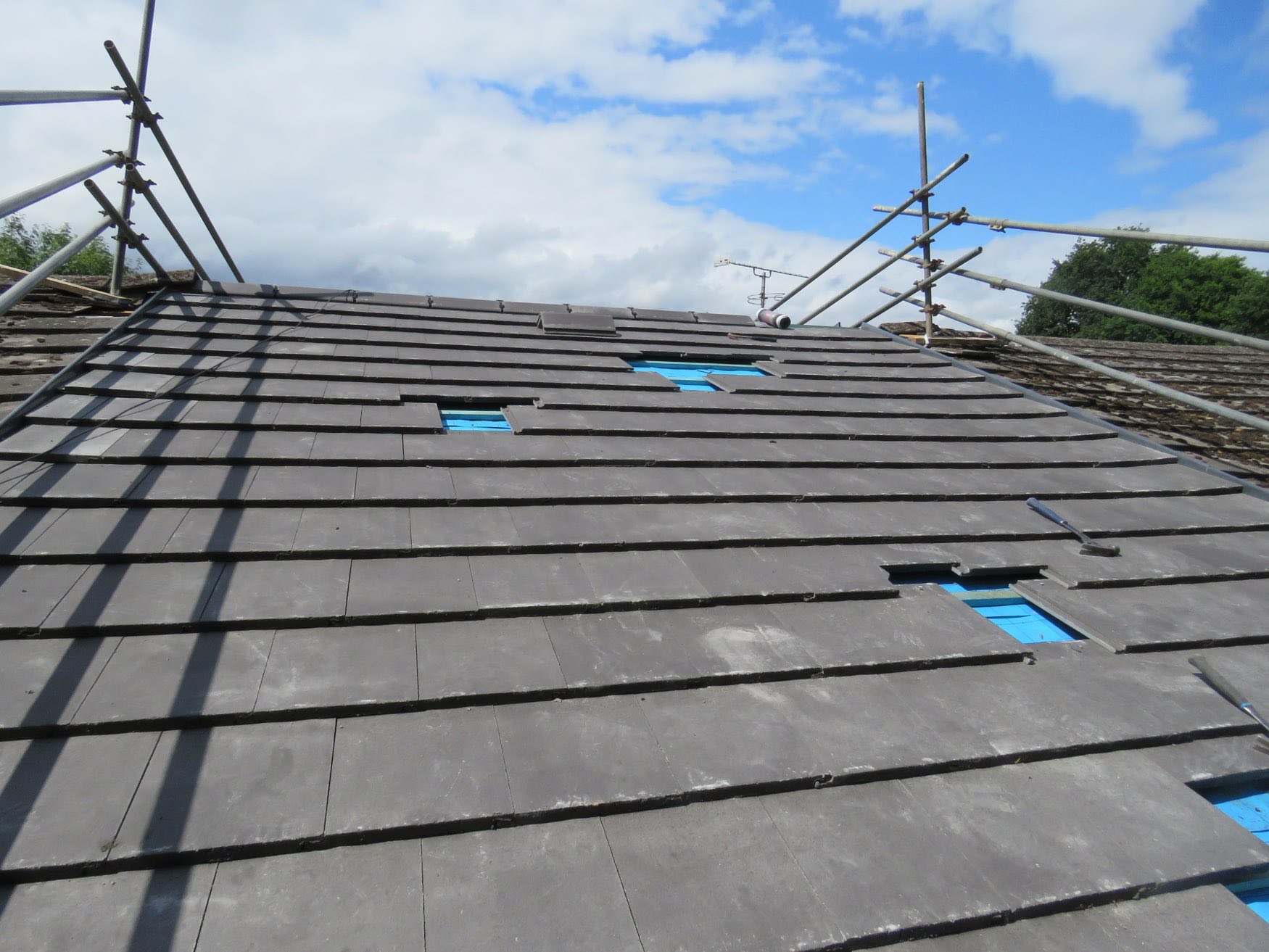 Natural slate roof repair in Teignmouth